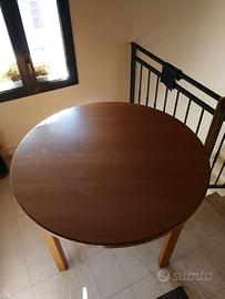 Tavolo rotondo allungabile in legno 120-160 cm