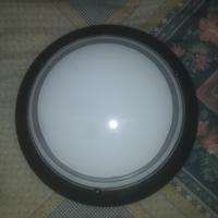 Plafoniera nera metallo e vetro 30cm