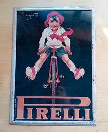 Targa pubblicitaria in latta