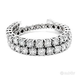 Bracciale Tennis in oro bianco 5.50 ct Diamanti