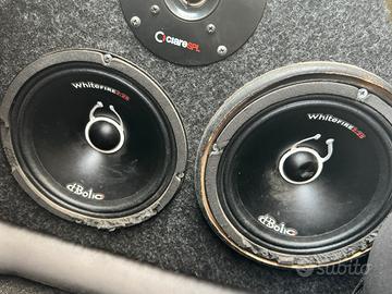 Impianto audio 4 midrange 1 amplificatore 4 canali