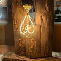 lampada legno artigianale