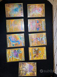 Pokemon Card Bundle 9x Gold NM Pikachu Charizard