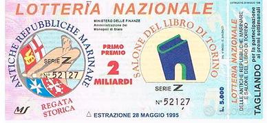 Biglietto Lotteria Italia - Salone del libro