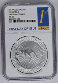 2017 P Australia Kangaroo $1 - MS 70