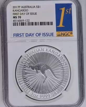 2017 P Australia Kangaroo $1 - MS 70