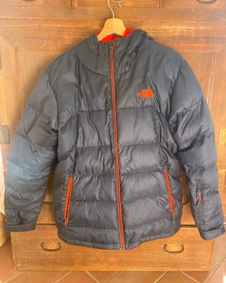 North Face man puffy jacket with hood