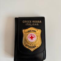 Portafoglio con placca Croce rossa italiana