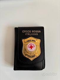 Portafoglio con placca Croce rossa italiana