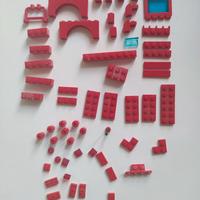 Pezzi Lego originali rossi. Anni Novanta.
