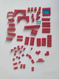 Pezzi Lego originali rossi. Anni Novanta.