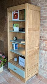 Libreria/ Dispensa Vintage legno e verde Salvia