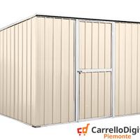 Casetta box giardino Acciaio 260x185cm avorio
