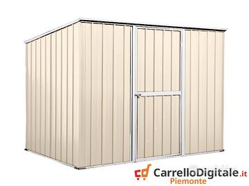 Casetta box giardino Acciaio 260x185cm avorio