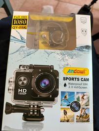 Sportcam 1080P mai isata con accessori+sd 512GB
