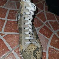 Scarpa donna alte strass mimetico