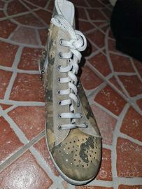 Scarpa donna alte strass mimetico