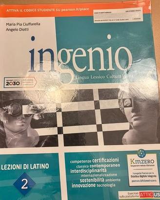 9788869106484 INGENIO LEZIONI DI LATINO 2
