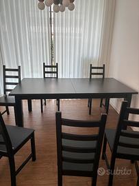 Tavolo 200-293/105/74 + 6 sedie