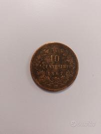 moneta 10 centesimi 1867.