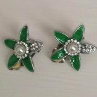 orecchini smaltati verdi