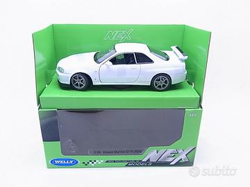 MODELLO AUTO NISSAN  SKYLINE GT -R WHITE NO BURAGO