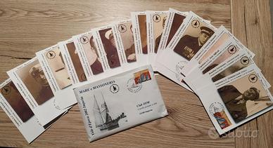 15 cartoline timbrate "Mare e Massoneria" 2002