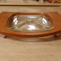 antipastiera il legno e vetro 