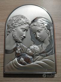 Sacra Famiglia in argento Sovrani 