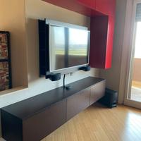 Parete tv attrezzata