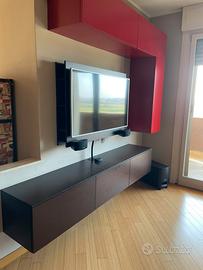 Parete tv attrezzata