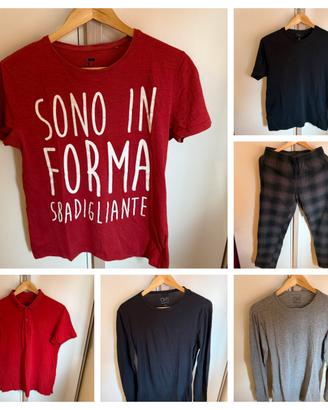 Lotto maglie e pigiama uomo taglia S