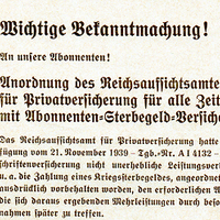 Documento tedesco Germania 3° reich Berlino 1940