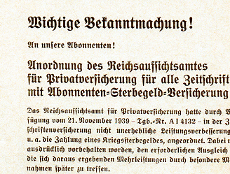 Documento tedesco Germania 3° reich Berlino 1940