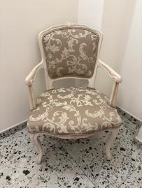 Poltrona shabby chic stile barocchetto