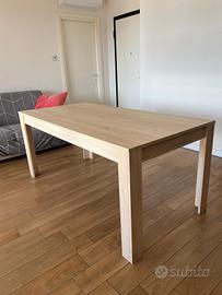 Tavolo Grande in Legno Rovere Chiaro 180×90