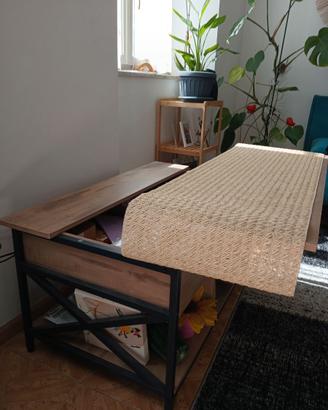 Tavolino da salotto con piano rialzabile