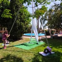 struttura per eventi di Acrobatica Aerea tessuti c