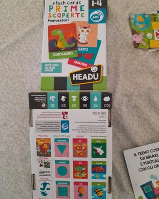 flashcards montessori prime scoperte della headu