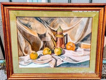 Quadro con natura morta firmato 70x50. Usato.