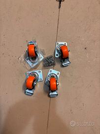Set 4 Rotelle per Mobili 50 mm con Freno - 270KG