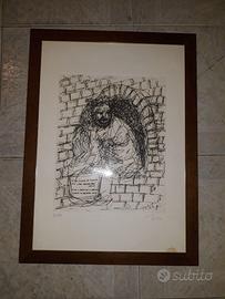 Stampa Tono Zancanaro Padova cornice legno quadro