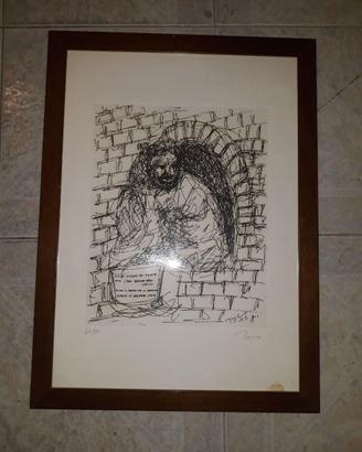 Stampa Tono Zancanaro Padova cornice legno quadro