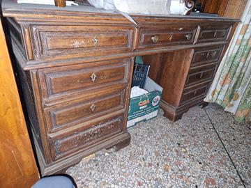 scrivania antica noce 