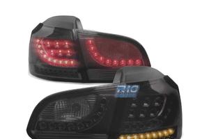 FANALI VOLKSWAGEN VW GOLF 6 FULL LED FUMÉ FRECCIA 