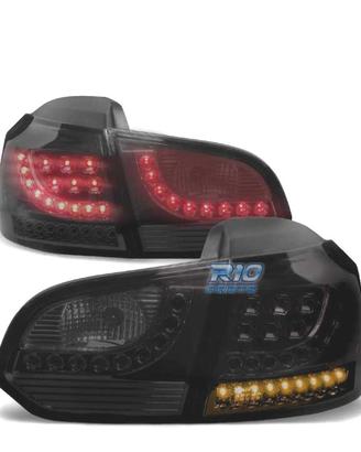 FANALI VOLKSWAGEN VW GOLF 6 FULL LED FUMÉ FRECCIA 