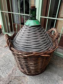 Damigiana vintage 50 Litri con cesta in vimini