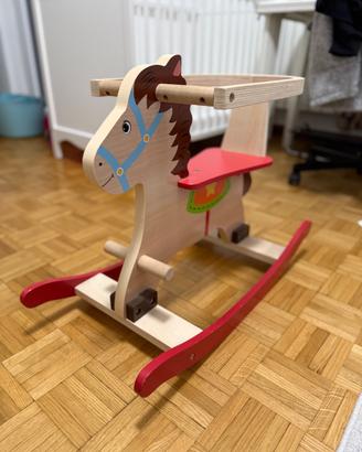 Cavallino dondolo legno