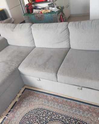 divano letto ikea con chaise-lounge/trattabile