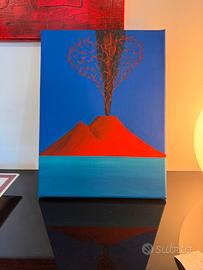 Quadro acrilico su tela vesuvio 40x30